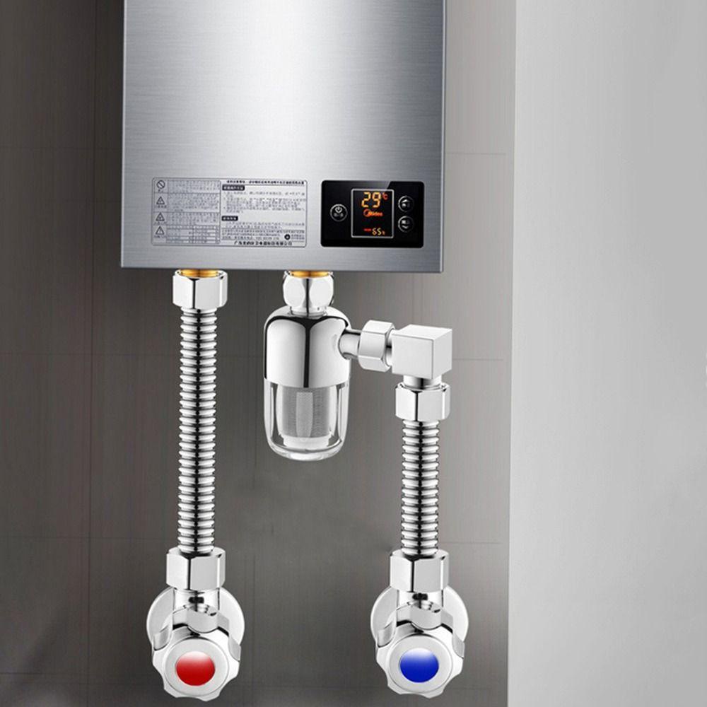 Bộ Lọc Nước 4 Điểm Bằng Thép Không Gỉ Trong Suốt Chống Bỏng Cho Máy Giặt