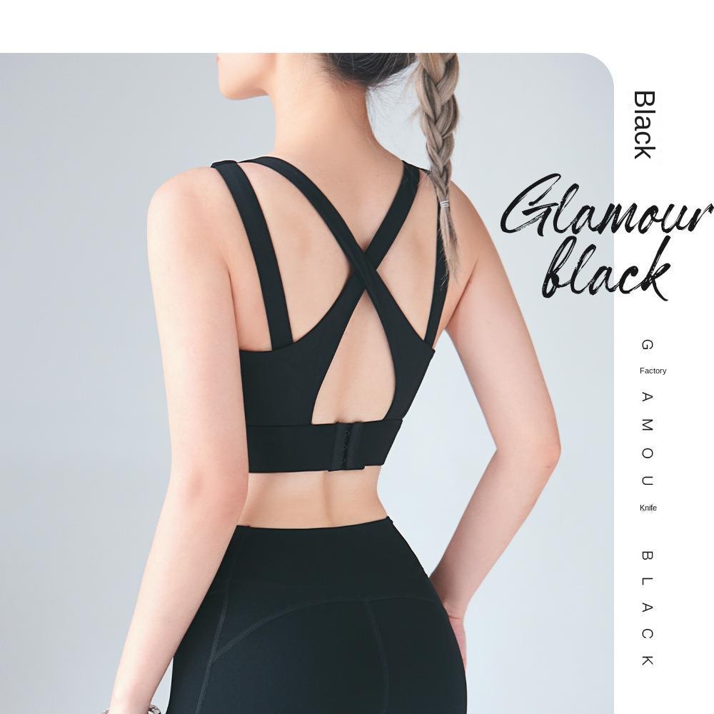 Áo lót thể thao cúp cố định hình chữ U một mảnh áo ngực tập thể dục chạy bộ tập yoga chống va đập chống chảy xệ lưng đẹp cho nữ