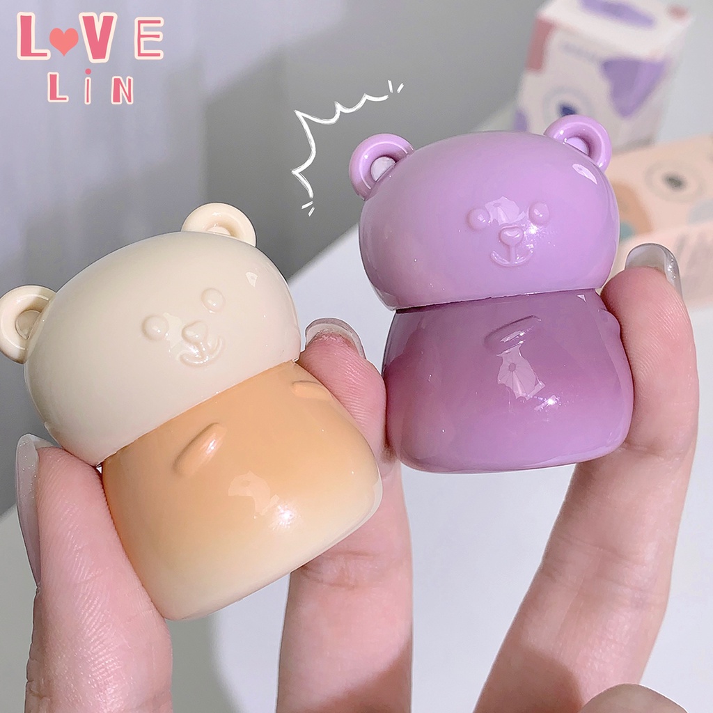[Lovelin] Son Thạch Pha Lê Trong Suốt Gấu Gege Làm Mới Và Dưỡng Ẩm Môi Màu Vàng Tự Nhiên Không Phai Màu