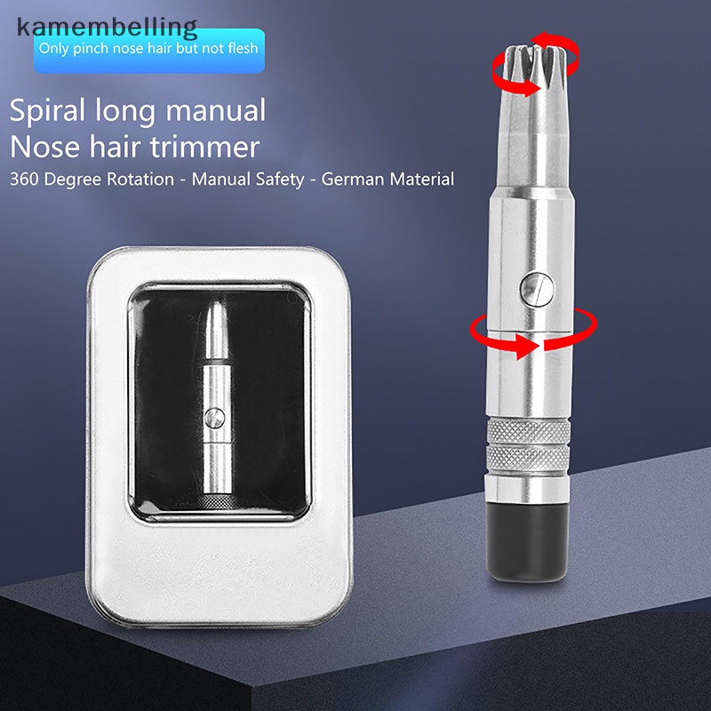 Kamembelling Dụng Cụ Tỉa Lông Mũi / Tai / Lông Mũi Bằng Thép Không Gỉ Có Thể Rửa Sạch Cho Nam
