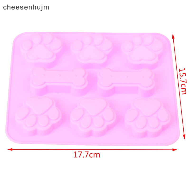 Khuôn Silicon Làm Bánh Hình Dấu Chân Chó Đáng Yêu