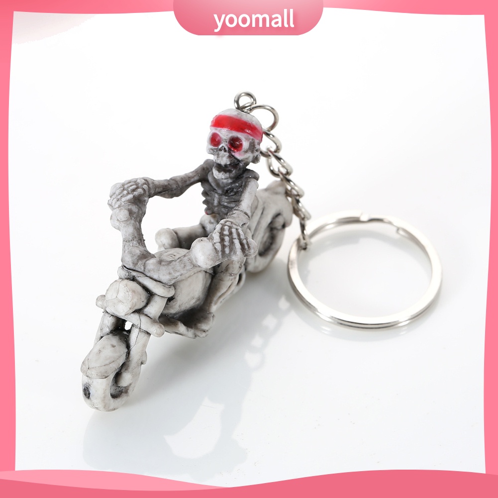 [YM] Móc Chìa Khóa Xe Máy Skeleton Cưỡi Mô Tô Trang Trí Túi Xách