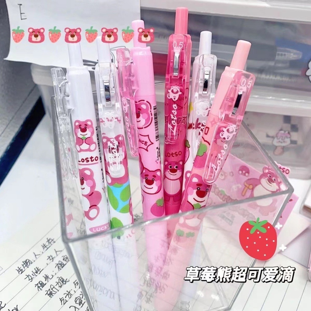 Bút Mực Gel Ngòi 0.5mm In Họa Tiết Hoạt Hình Dễ Thương Cho Học Sinh
