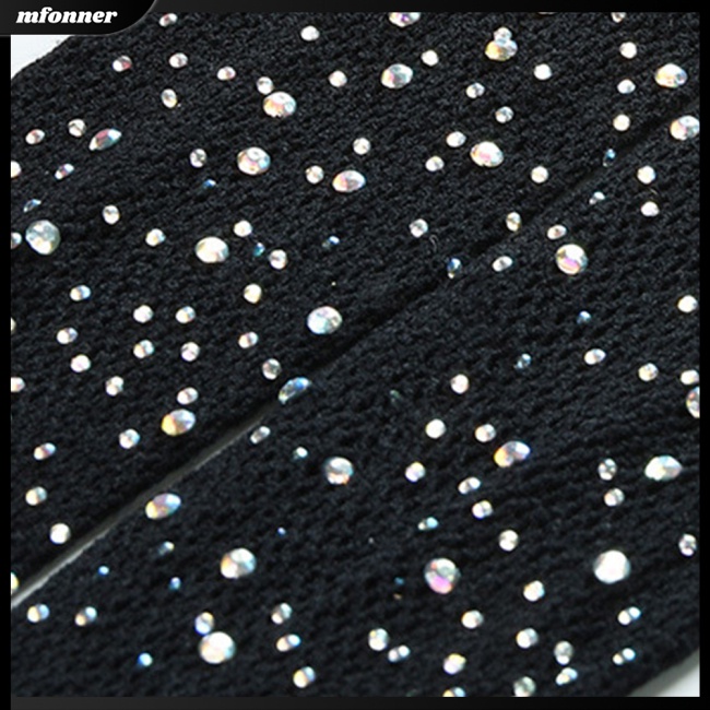 Quần Tất Lưới Màu Trơn Đính Đá Gợi Cảm Plus Size Cho Nữ