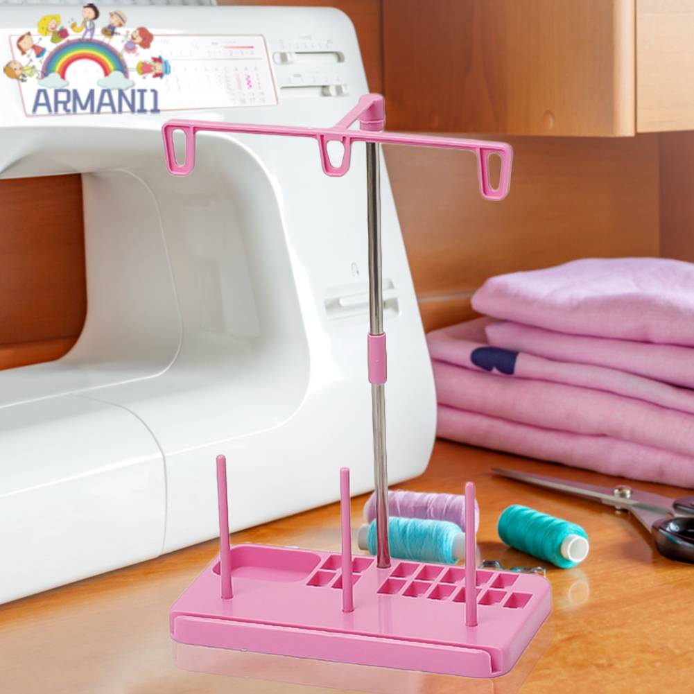 Giá Đỡ Cuộn Chỉ Thêu Hình Nón 3 Trục Tùy Chỉnh Tiện Dụng Cho Máy May