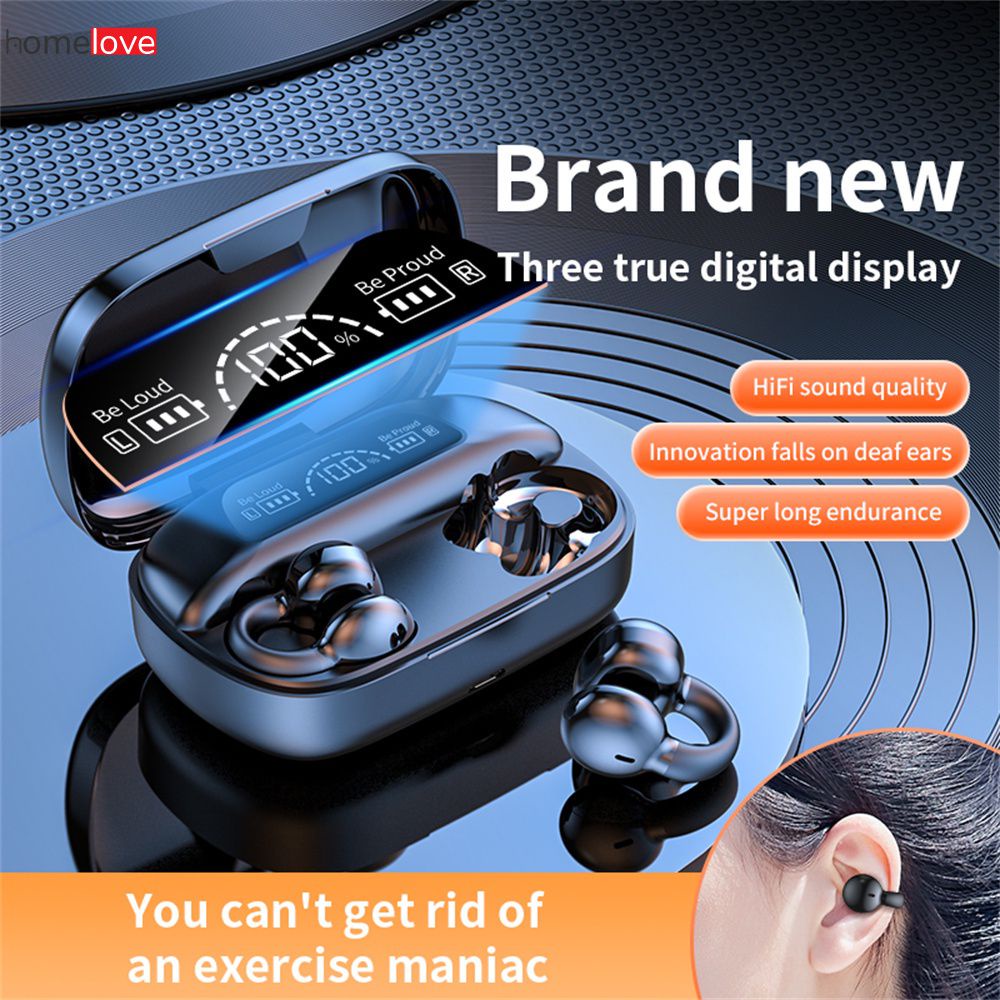 Tai nghe không dây Q7 tương thích Bluetooth 5.3 Màn hình kỹ thuật số Tai nghe không đau Tai nghe công nghệ cao Tuổi thọ pin dài Tai treo dẫn truyền qua xương tai Homelove