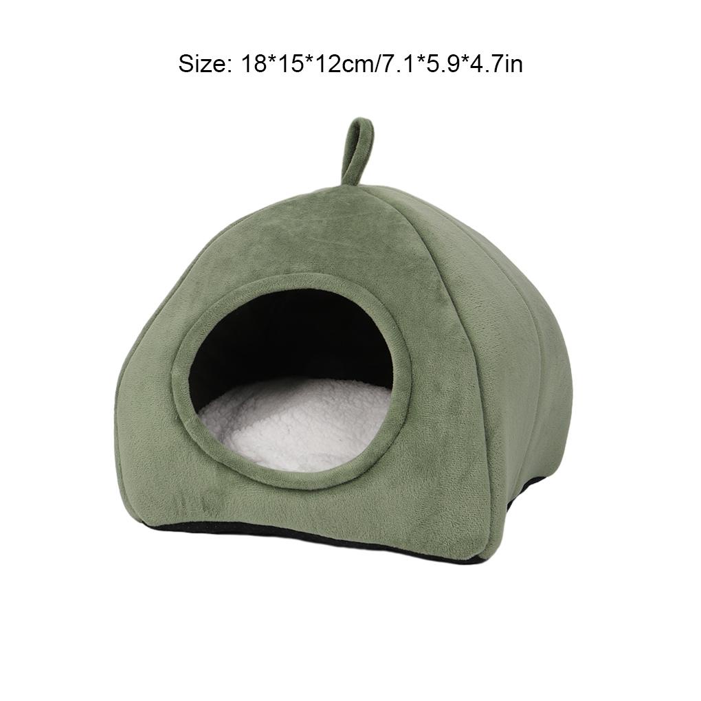 Giường Ngủ Bằng Vải Bông Màu Xanh Lá Dễ Lau Chùi Phù Hợp Với Chó Mèo Trong Nhà Dành Cho Mèo Cưng Mùa Đông