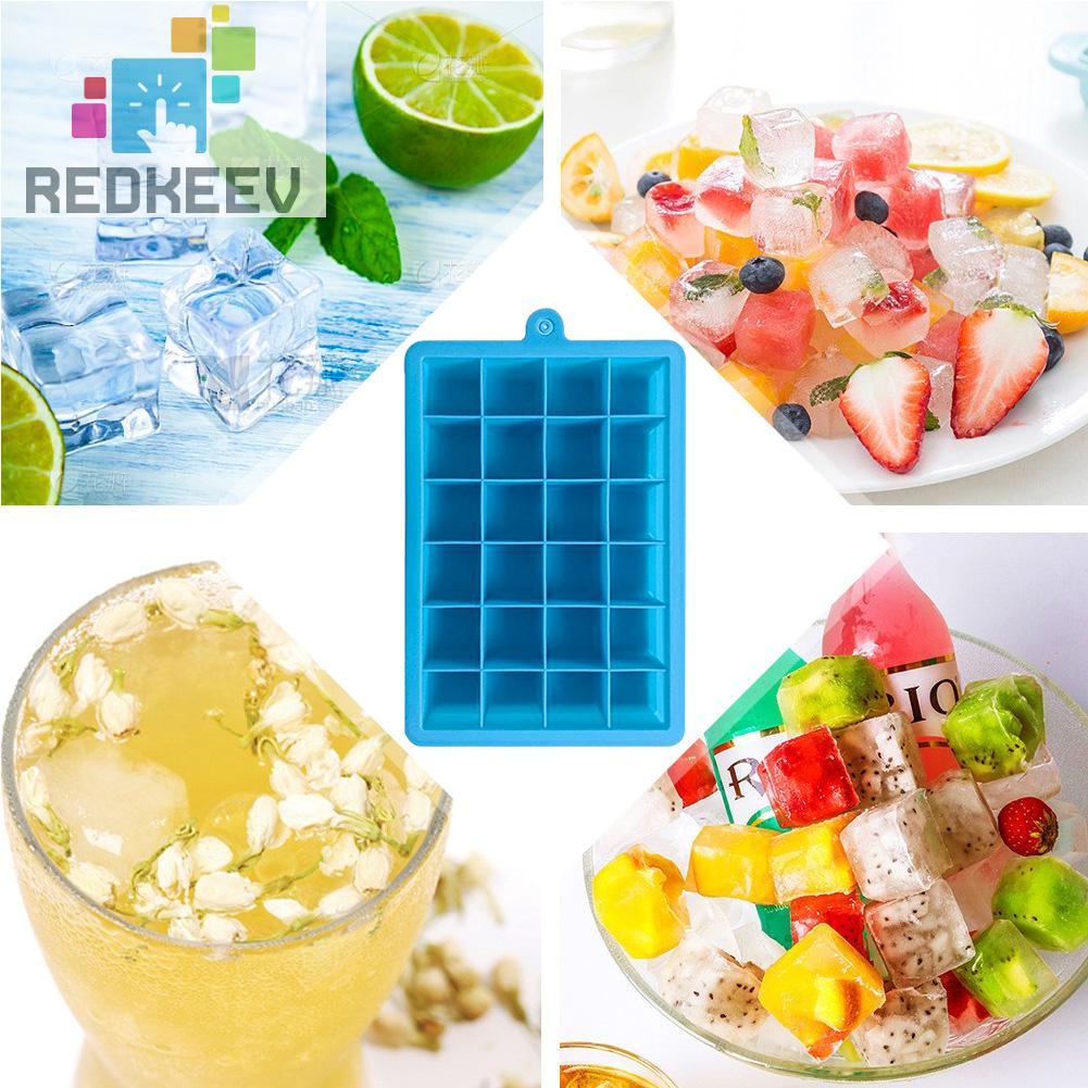 Khuôn Silicone Làm Đá 24 Ô Có Nắp Đậy