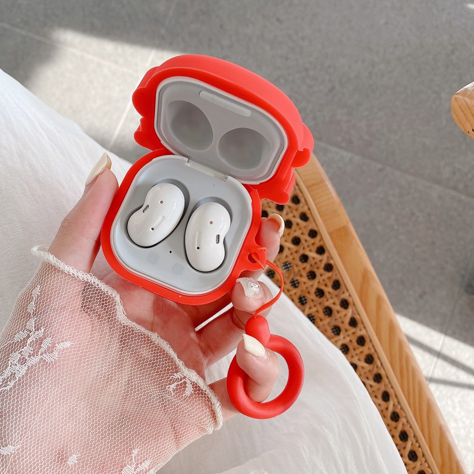 Vỏ Bảo Vệ Hộp Sạc Tai Nghe Samsung Galaxy buds live / buds 2 / buds2pro Bằng Silicon Họa Tiết Hoạt Hình Vui Nhộn