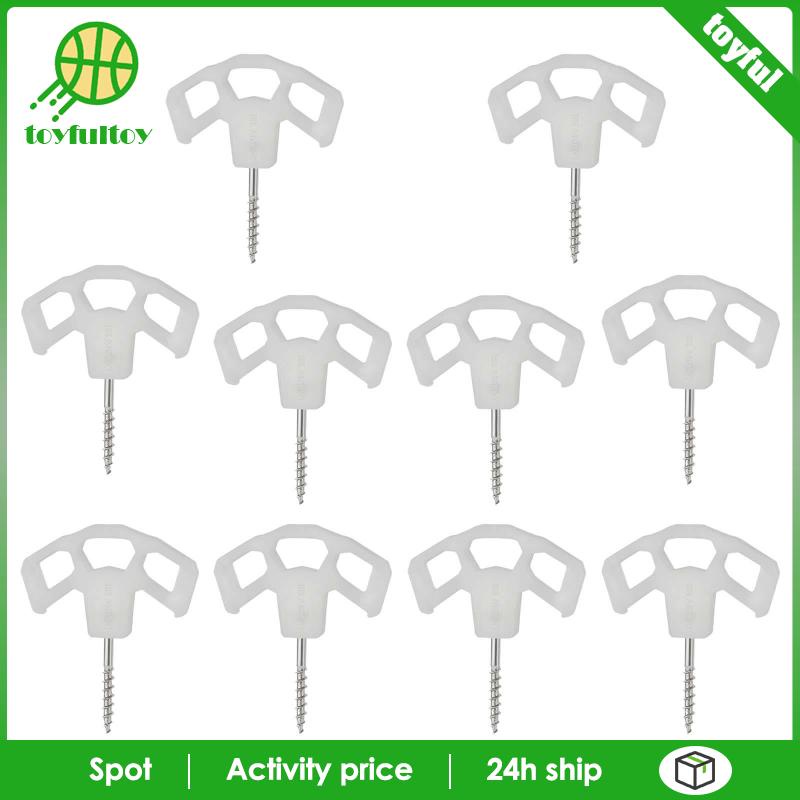 Bộ 10 Đinh Vít Ba Mắt Khối Lượng Nhẹ Dùng Cắm Trại / Leo Núi / Câu Cá