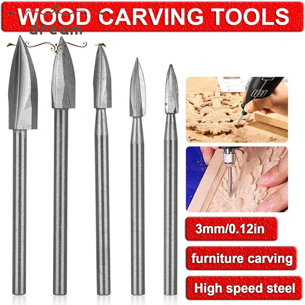 【DREAMLIFE】Drill Bit White Steel Woodworking 3mm Diameter For Carving Milling Cutter