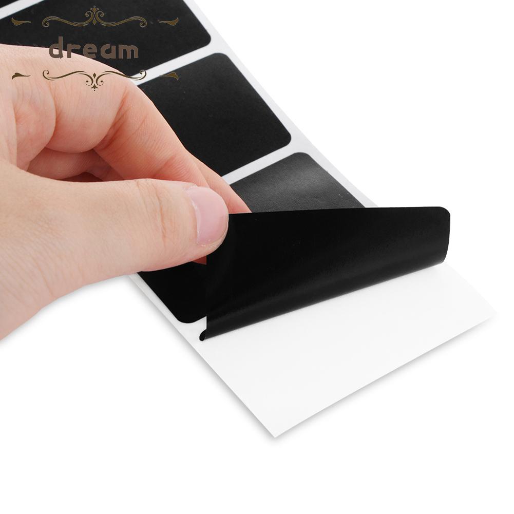 【DREAMLIFE】Sticker Labels Chalkboard Craft Kitchen Jar Removable Blackboard Chalk
