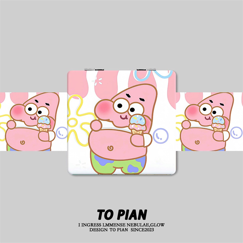 Gương Trang Điểm Gấp Gọn Thiết Kế Hình Stitch Dễ Thương Sáng Tạo Dành Cho Nữ