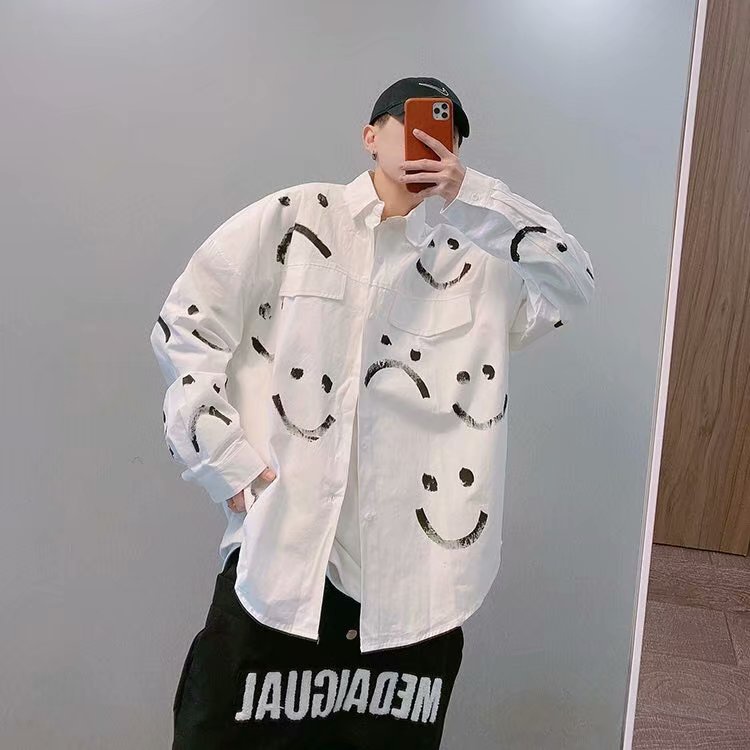 Áo Sơ Mi Cotton Dáng Rộng Màu Trắng Thiết Kế Mới Thoải Mái Thời Trang Mùa Xuân