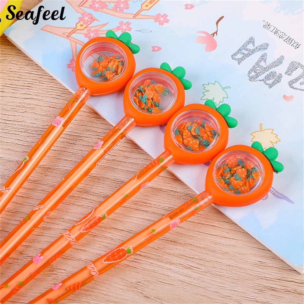Set 10 Bút Mực Đen Hình Củ Cà Rốt Dễ Thương