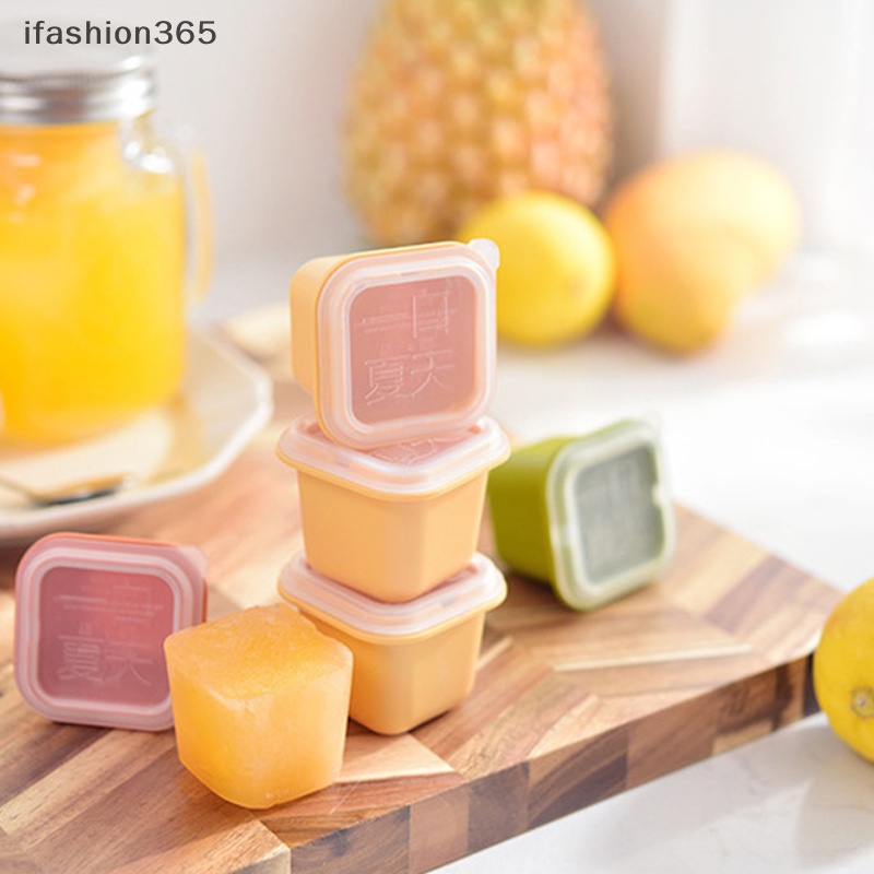 Khay Làm Đá Viên Bằng Silicon Kích Thước Lớn Có Nắp Đậy Tiện Dụng Cho Nhà Bếp ifashion365