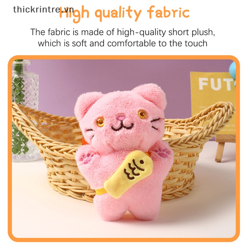 Móc Khóa Hình Mèo Bông Mini Dễ Thương Chất Lượng Cao