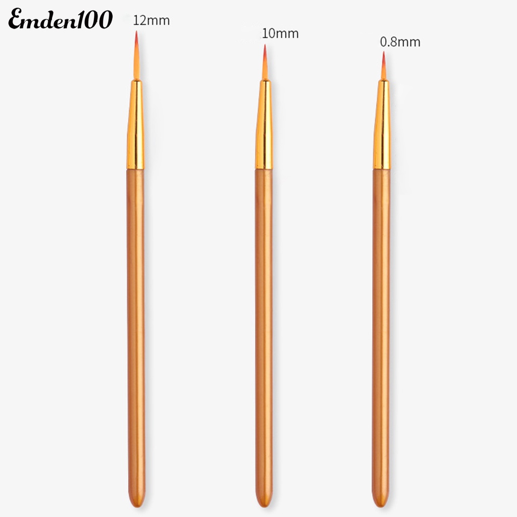 Set 3 Cọ Vẽ Trang Trí Móng Tay Nghệ Thuật Siêu Mịn Đa Năng