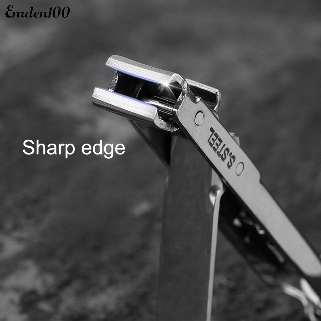 Emden Dụng Cụ Cắt Móng Tay Có Thể Tháo Rời Dạng Vòng Tròn Lưỡi Cong Siêu Mỏng An Toàn Kết Cấu Mịn Có Móc Khóa Cho Người