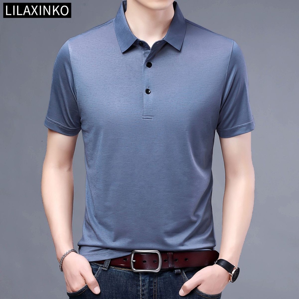 Áo Thun Polo Tay Ngắn Màu Trơn 8 Màu Thời Trang Dành Cho Nam