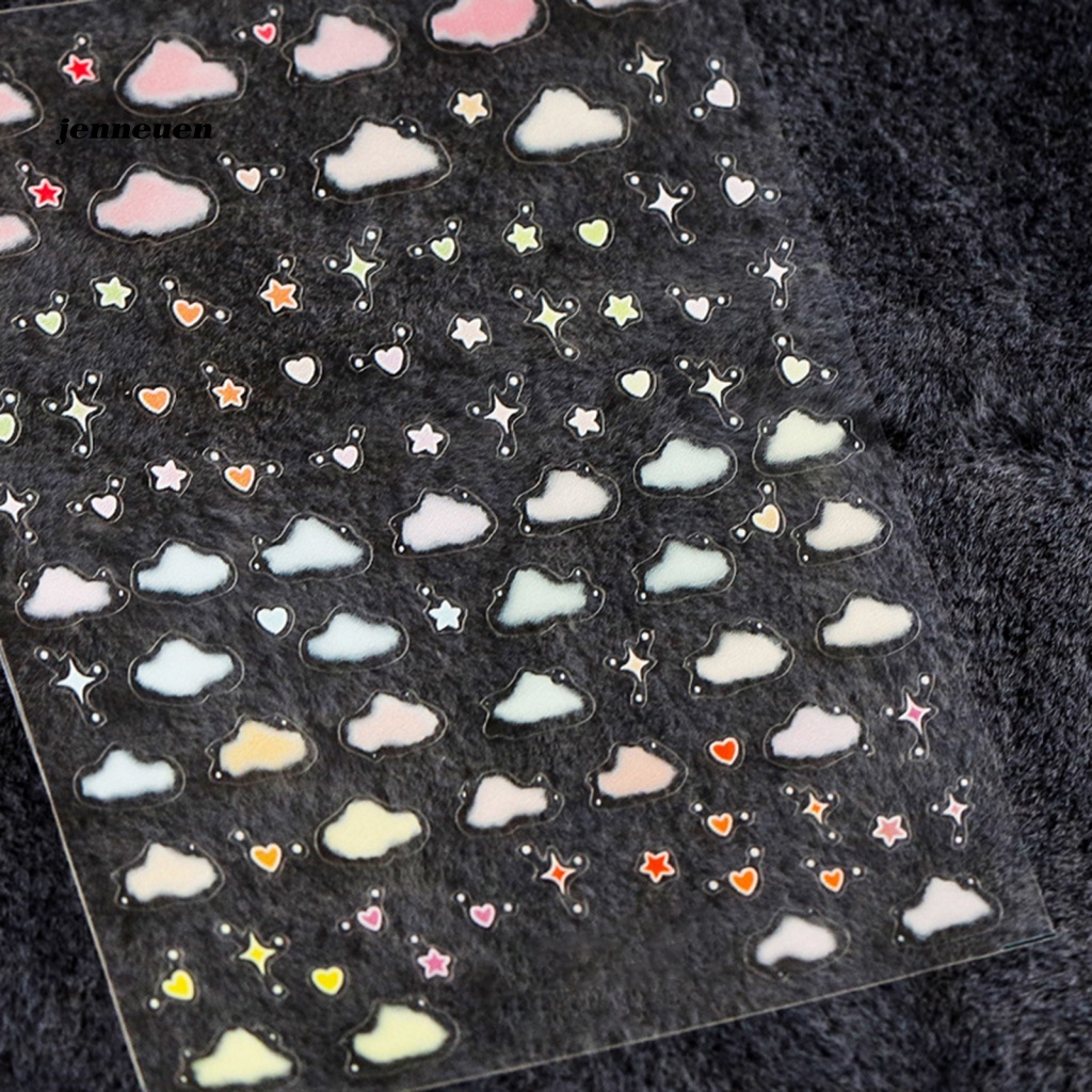 Miếng Dán Trang Trí Móng Tay Hình Đám Mây Nghệ Thuật