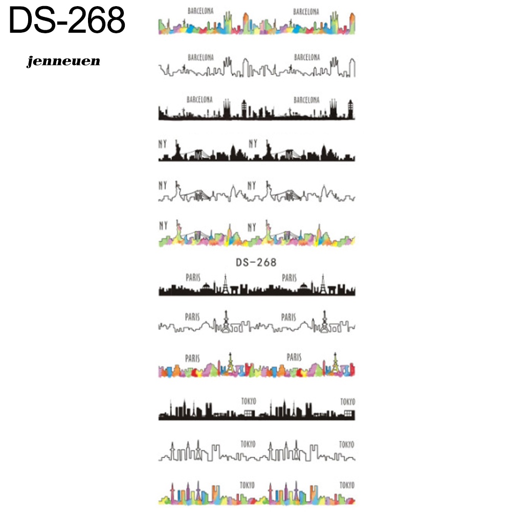 Miếng Dán Trang Trí Móng Tay Hình Hoa / Bướm / Chữ Độc Đáo DIY