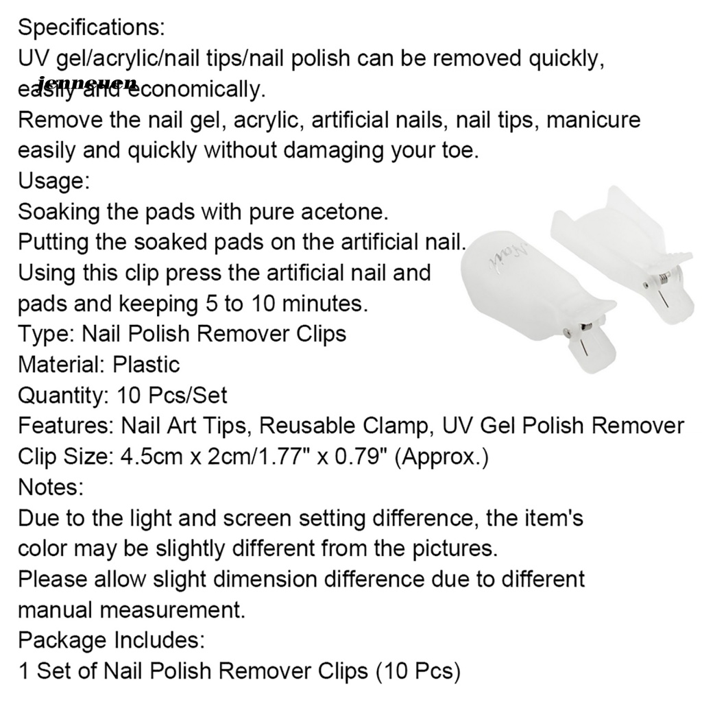 1 Bộ Dụng Cụ Tẩy Sơn Móng Tay Siêu Nhẹ Thời Trang