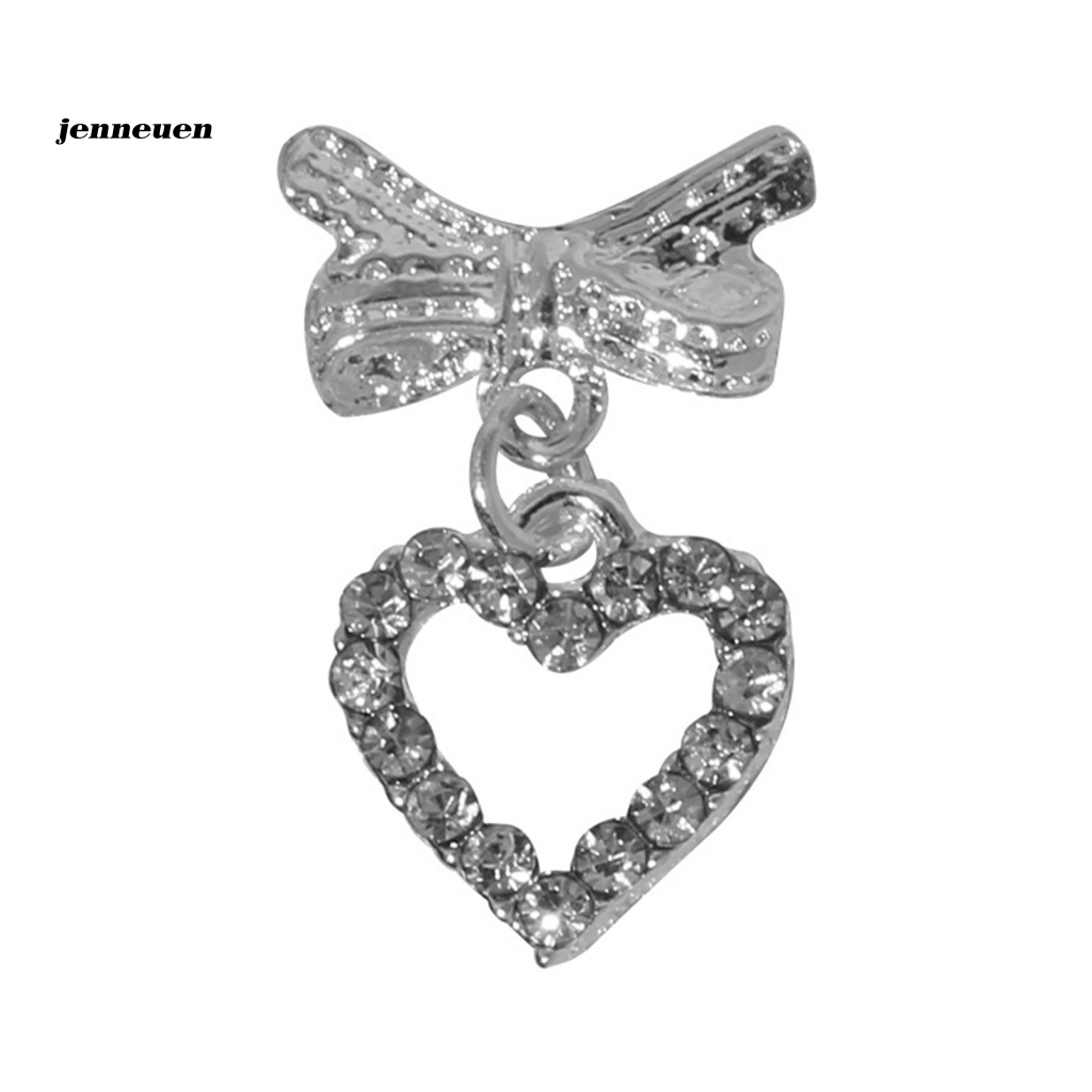 Bộ 20 Phụ Kiện Trang Trí Móng Tay Hình Nơ 3D Bằng Hợp Kim Lấp Lánh