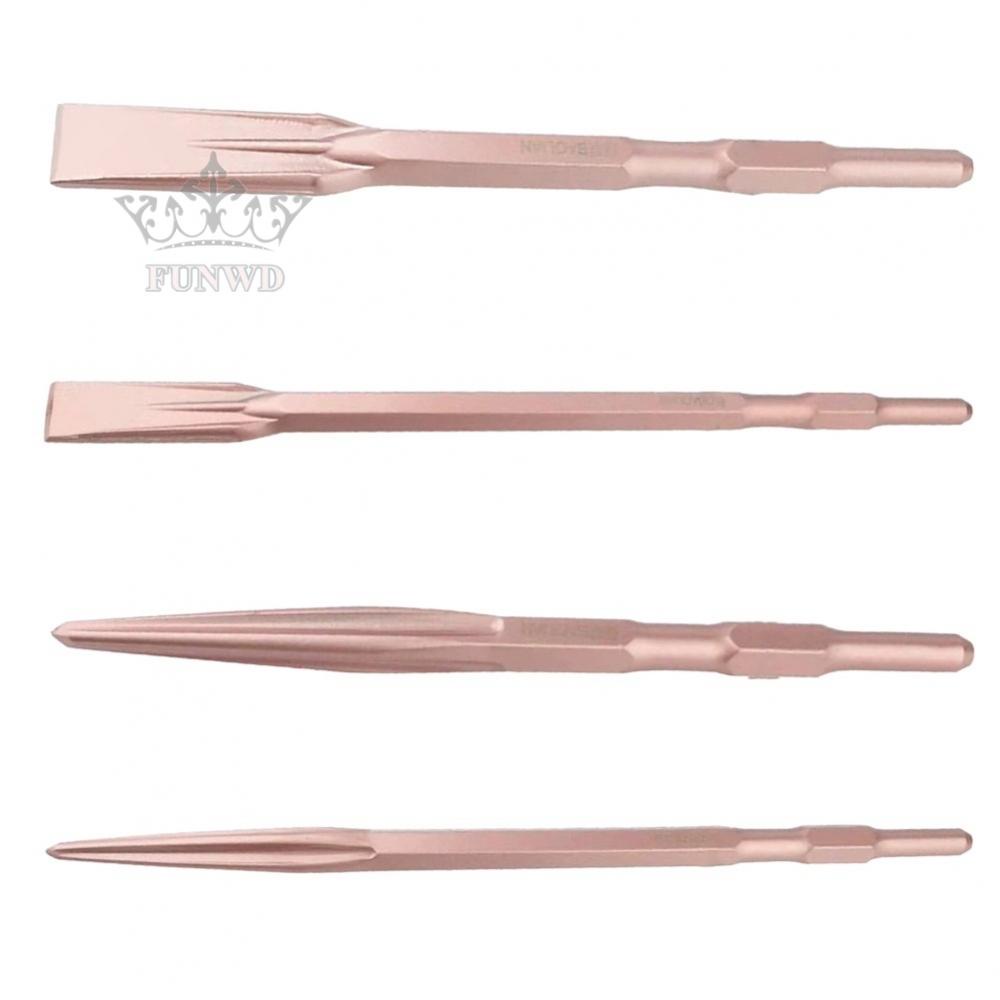 【FUNWD】Chisels Flat Head Hex Shank Ointed Point Pointy Breaking Concrete Drill Bit