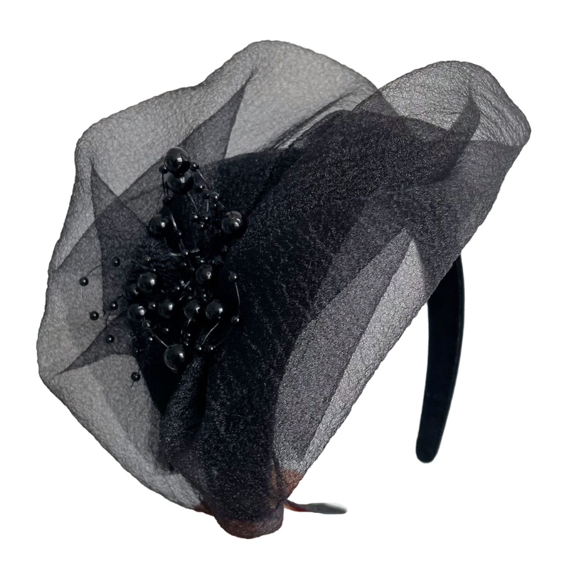 Cài Tóc Đính Hạt Dạng Lưới Phong Cách Punk Cho Nữ