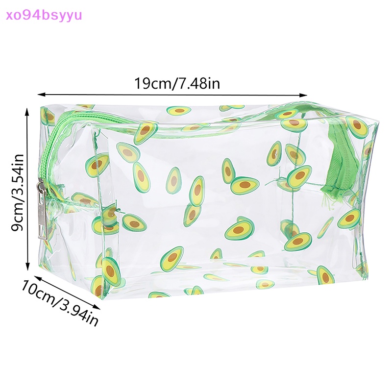 1 Túi Đựng Đồ Trang Điểm Xo94Bsyu Mini Trong Suốt In Họa Tiết Trái Cây / Động Vật Có Khóa Kéo Tiện Dụng Mang Theo Du Lịch