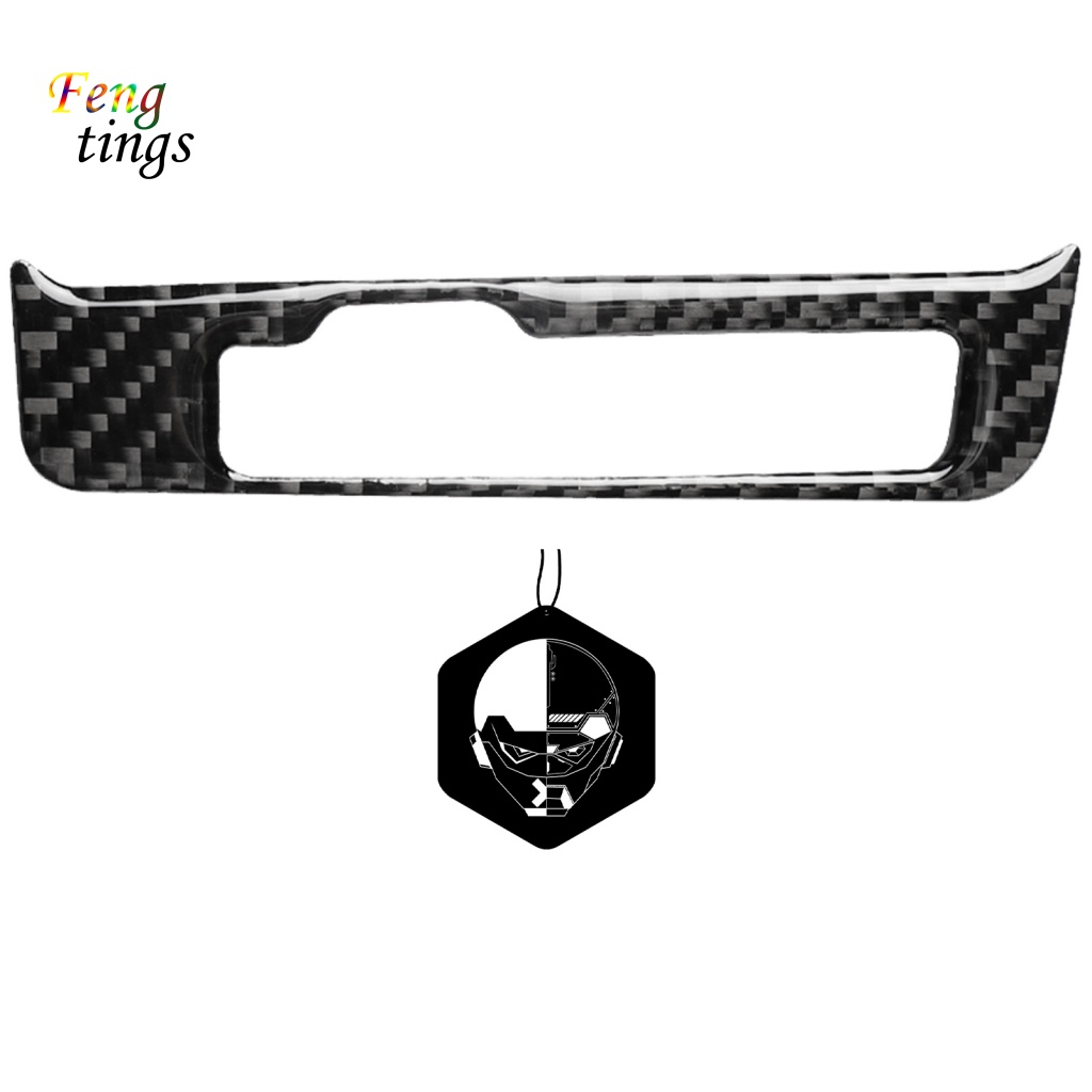 Khung Dán Bảo Vệ Bảng Điều Khiển Cần Gạt Số Tự Dính Họa Tiết Sợi Carbon Cho Audi A4 B8 A5 Q5 8R