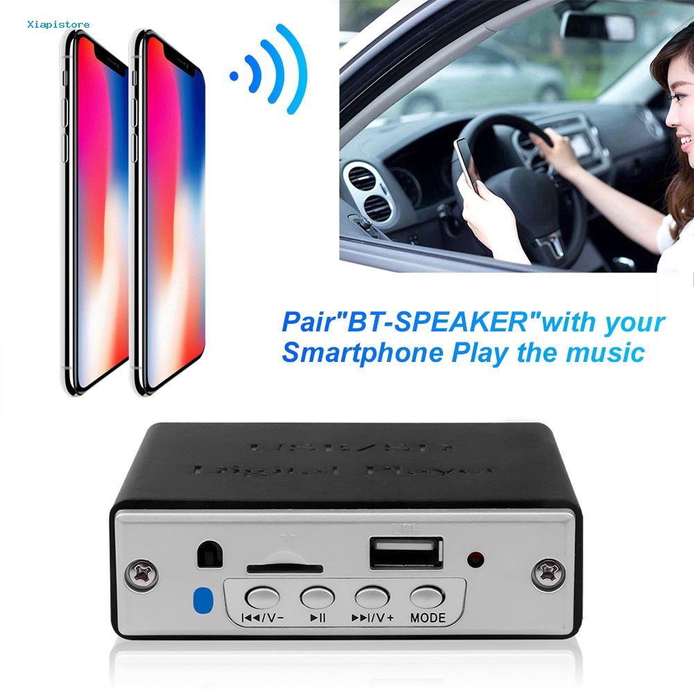 Mô Đun Giải Mã Đài FM MP3 Bluetooth 50 Cổng USB Hỗ Trợ Thẻ TF Cho Xe Hơi