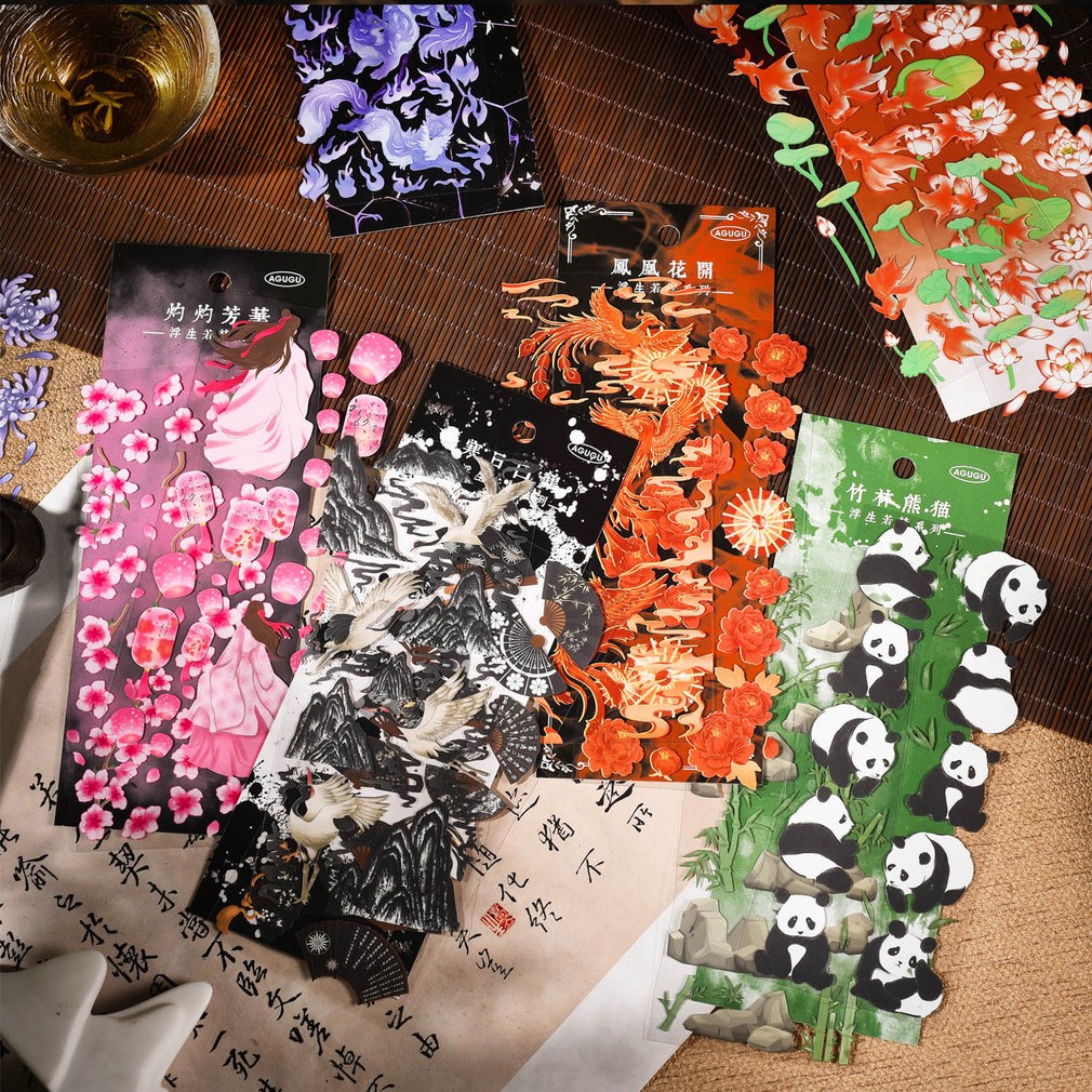 Bộ 2 Đề Can Tự Dính DIY Phong Cách Cổ Điển Dùng Để Trang Trí Album Ảnh