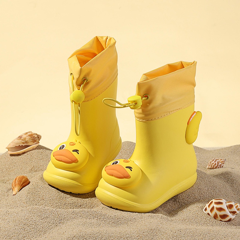 AYUER phim hoạt hình dễ thương gấu nhỏ dây đeo miệng giữa tay áo chống trượt giày đi mưa