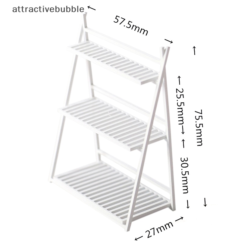 Kệ Sách Ba Tầng Mini Tỉ Lệ 1: 12 Cho Nhà Búp Bê