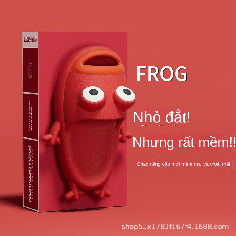 Dép đi biển Chống Trượt In Hình Ếch Hoạt Hình Dễ Thương Vui Nhộn Thời Trang Mùa Hè Cho Nữ