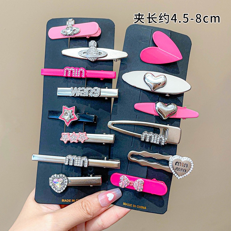 Set 7 Kẹp Tóc Đính Đá Ngôi Sao Lấp Lánh Y2k Cho Bé Gái
