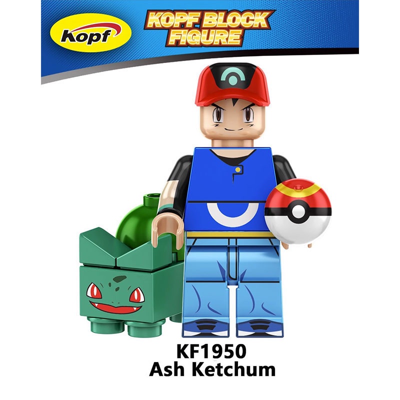 Mô Hình Đồ Chơi Lắp Ráp Quả Cầu Pokemon Ash Ketchum Elf Cho Trẻ Em