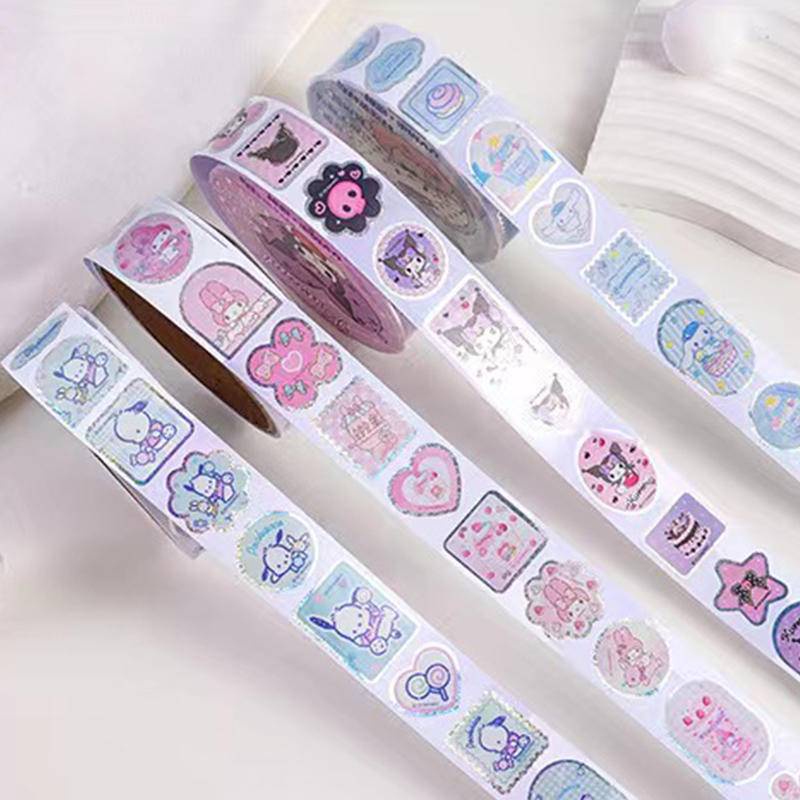 SANRIO Set 100 Miếng Dán Hình Cinnamoroll Mymelody Kuromi Pochacco Dễ Thương Cho Bé