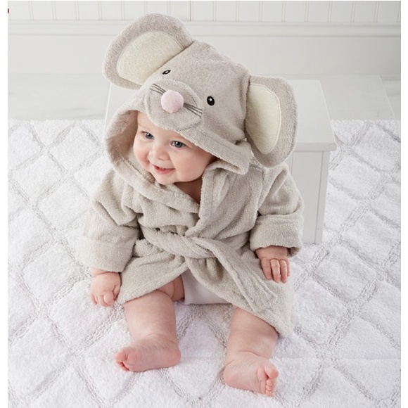 0-6y trẻ em áo choàng động vật bé trai cô gái bông ngủ áo choàng tắm trẻ em romper trẻ em mặc nhà bé trùm đầu khăn tắm áo choàng hoạt hình
