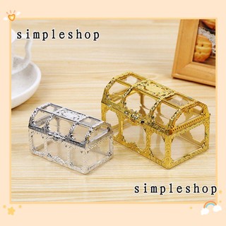 ❀SIMPLE❀ Retro Pirate Souvenir Candy Box Treasure Chest Cute Wedding Plastic Transparent Trinket Organizer|Jewelry Storage/Multicolor