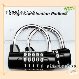SIMPLE Password Padlock Sturdy Zinc Alloy Code Lock Key Safe Box Combination Lock
