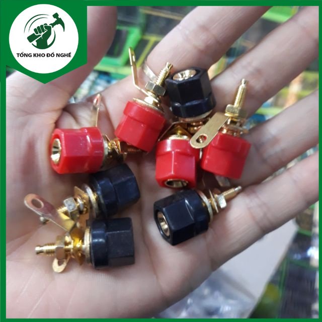 Set 2 cọc loa ngắn đỏ đen _ TKDN