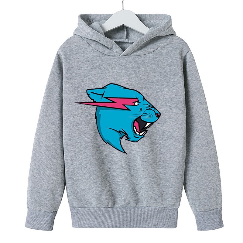 Áo Hoodie Tay Dài In Hình Hoạt Hình Mr Beast Dành Cho Trẻ Em