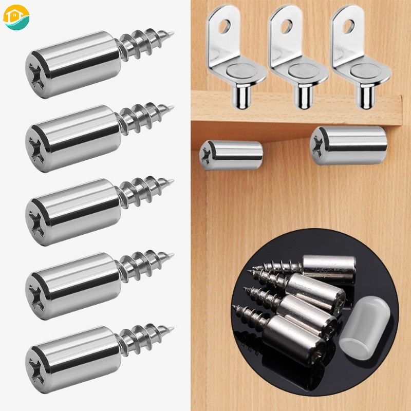 Bộ Đinh Vít Chia Ngăn Tủ Bằng Cao Su Kèm Ốc Vít Tiện Dụng Cho Gia Đình DIY