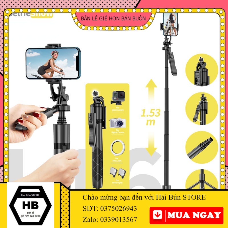 L16 Gậy Tự Sướng Cầm Tay Chân Máy Gimbal Cầm Tay Chân đế Có Thể Gập Lại Cho Máy ảnh , điện Thoại HaiBunStore