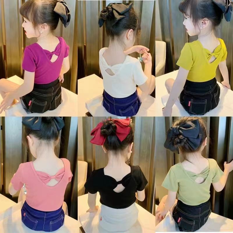 Áo Thun Ngắn Tay Thời Trang Xinh Xắn Cho Bé Gái