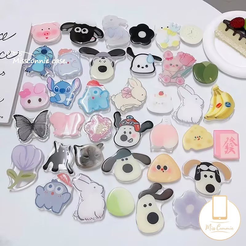 Giá Đỡ Điện Thoại Hình Thỏ / Hoa / Bướm / Trái Tim Màu Gradient Thời Trang