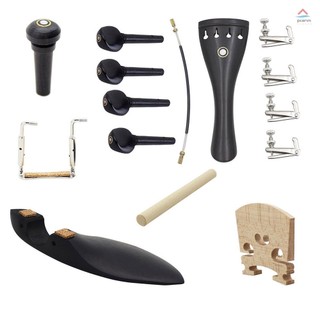 Bộ 15 phụ kiện cho đàn violin 4 / 4 gồm miếng đệm bọc đuôi + nút đàn + 4 chốt đàn + 4 chốt chỉnh dây đàn + 4 chốt đàn